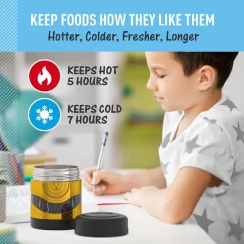 THERMOS Kids Food Jar 10oz | Keeps Hot & Cold, BPA-Free, Kid-Friendly Design thumbnail 5
