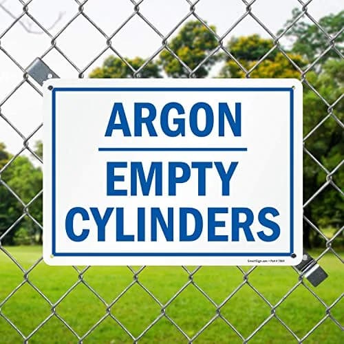 SmartSign Argon, Empty Cylinders Sign | 10" x 14" Plastic Durable Safety Sign thumbnail 2