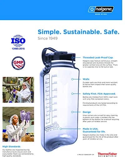 Nalgene Tritan Wide Mouth BPA-Free Water Bottle 946ml (32oz) | Trusted for 20+ Years thumbnail 2
