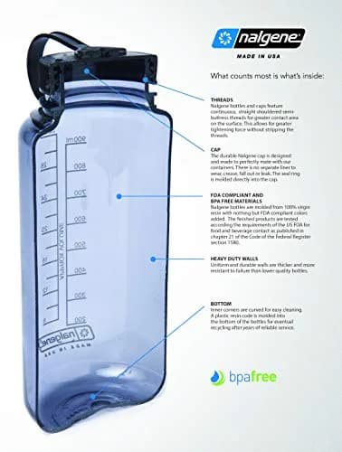 Nalgene Tritan Wide Mouth BPA-Free Water Bottle 946ml (32oz) | Trusted for 20+ Years thumbnail 3
