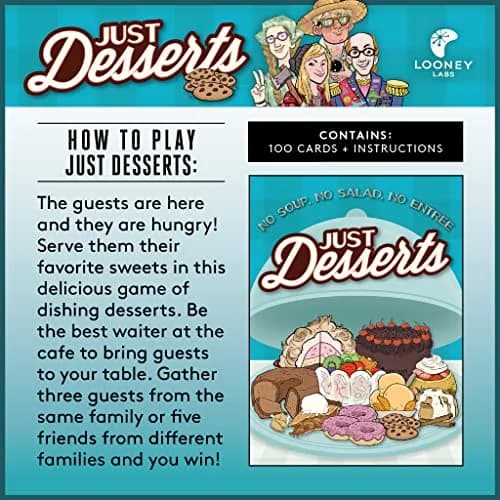 Looney Labs Just Desserts Card Game - Flavorful Expansion and New Characters | 100 Cards thumbnail 4