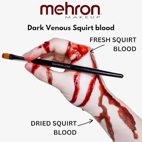 Mehron Makeup Squirt Blood 0.5 Ounce Liquid Dark Venous | Realistic Special FX Fake Blood thumbnail 4