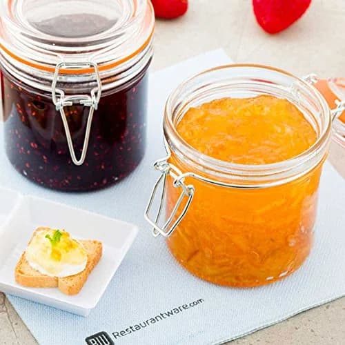 Restaurantware Mason Jar 8.5 oz | Airtight Clamp Lid for Food Storage & Serving thumbnail 3