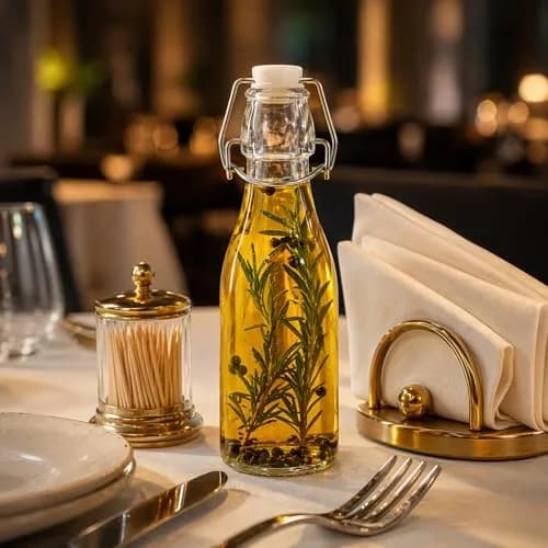 Restaurantware Swing Top Glass Bottles 8.5oz | Airtight, Resealable, Clear (70-120c) thumbnail 4