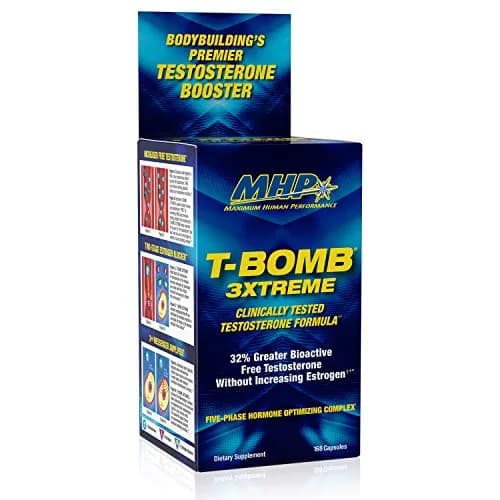 Maximum Human Performance MHP T-Bomb 3xtreme 168 Count | Clinically Tested Testosterone Booster for Men thumbnail 1