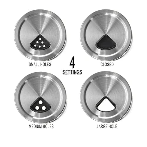 Cuisinox Stainless Steel Salt & Pepper Shakers Set, with Caddy, 4" each thumbnail 3