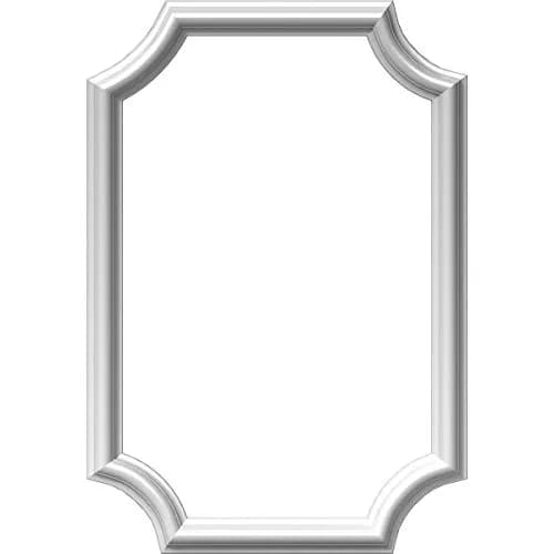Ekena Millwork PNL16X24AS-02 16"W x 24"H x 1/2"P Ashford Molded Scalloped Wainscot Wall Panel | Lightweight, Durable Polyurethane thumbnail 1