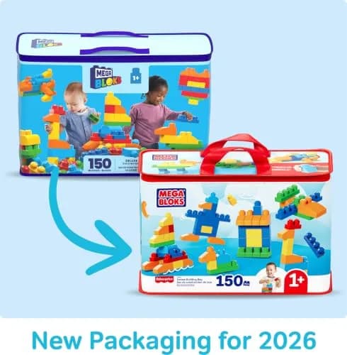 Mega Bloks First Builders Deluxe Building Bag Toddler Block Toys Set, Multicolor 2.27 kg (5 lb) | Educational STEM Toy for Kids Ages 1+ thumbnail 7