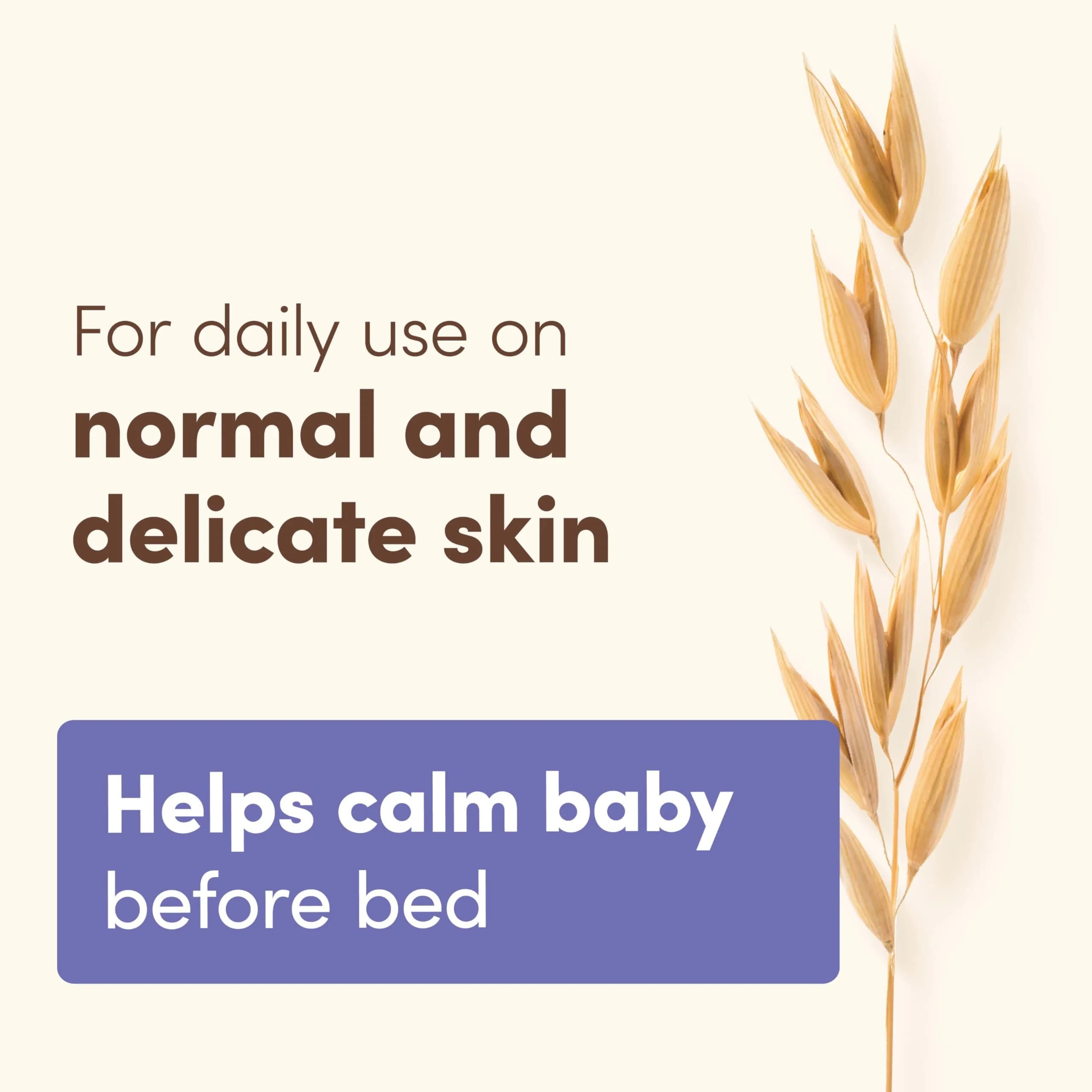 Aveeno Baby Calming Comfort Moisturizing Body Lotion with Lavender & Vanilla, 532ml (18 fl. oz) | Hypoallergenic Formula for Sensitive Skin - view 5