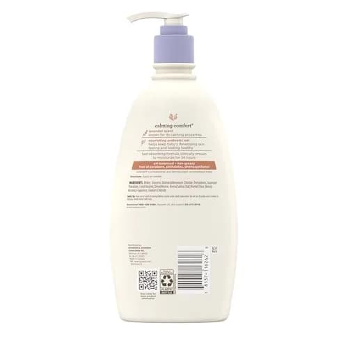 Aveeno Baby Calming Comfort Moisturizing Body Lotion with Lavender & Vanilla, 532ml (18 fl. oz) | Hypoallergenic Formula for Sensitive Skin thumbnail 9