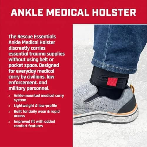 Rescue Essentials Ankle Medical Holster | Compact First Aid Carry for Professionals & Civilians thumbnail 8