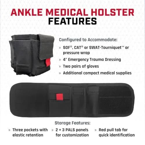 Rescue Essentials Ankle Medical Holster | Compact First Aid Carry for Professionals & Civilians thumbnail 10