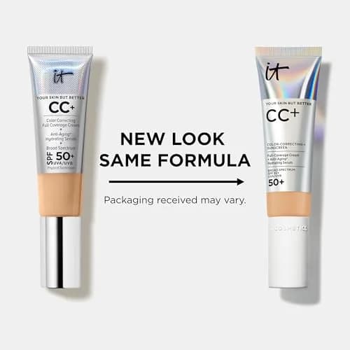 IT Cosmetics CC+ Cream SPF 50+ Light (W) 12ml (0.4 fl oz) | Hydrating Anti-Aging Serum & Mineral Sunscreen thumbnail 7