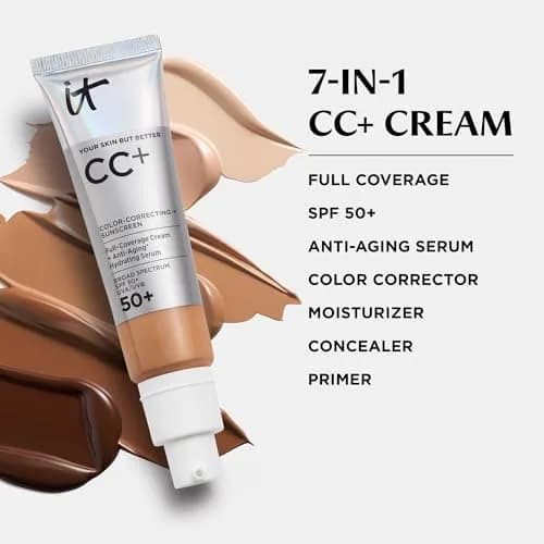 IT Cosmetics CC+ Cream SPF 50+ Light (W) 12ml (0.4 fl oz) | Hydrating Anti-Aging Serum & Mineral Sunscreen thumbnail 8