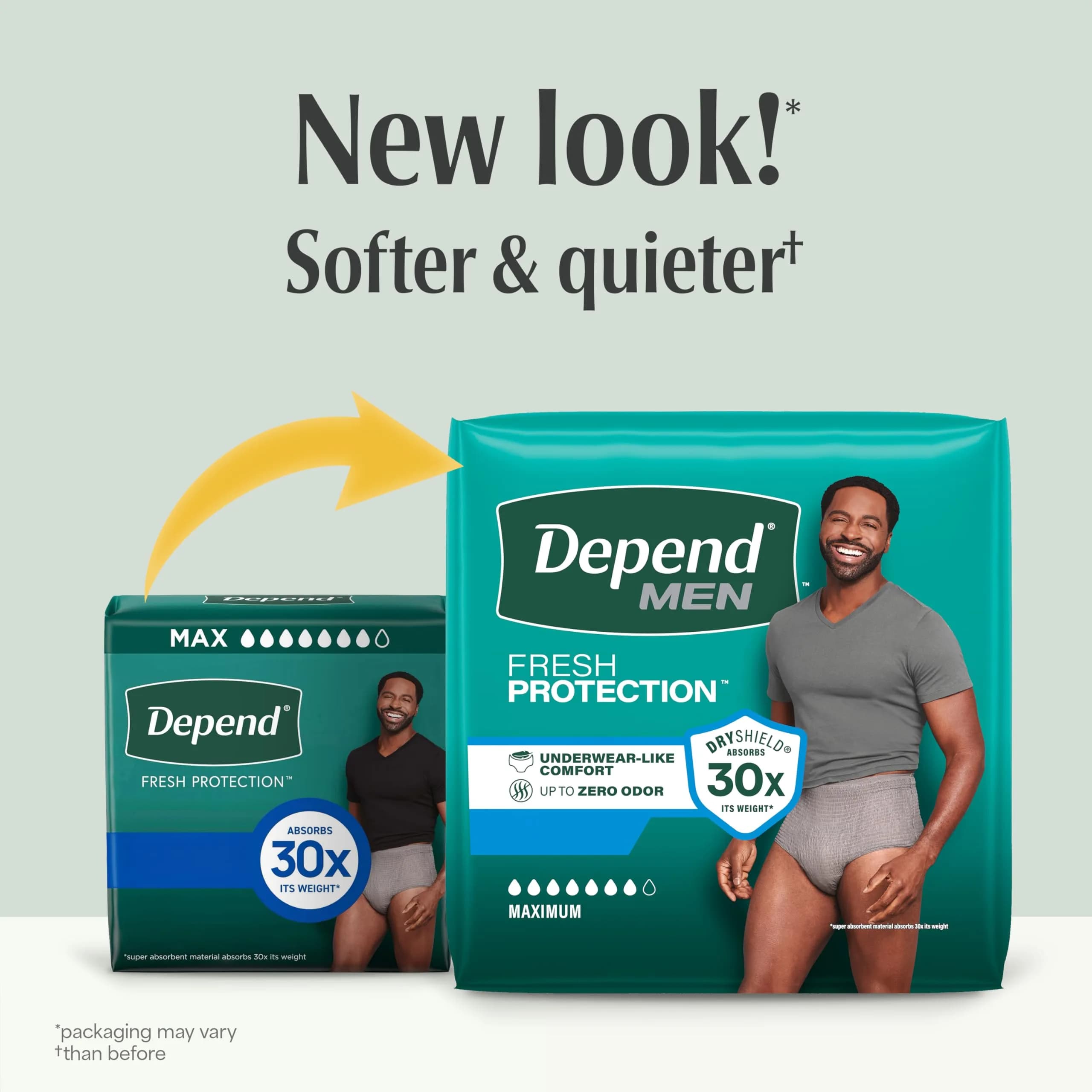 Depend Fresh Protection Men's Incontinence Underwear Small/Medium (19 Count) | Maximum Absorbency & Odor Control - view 2
