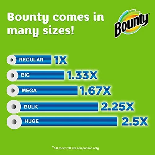 Bounty Select-A-Size Paper Towels, White, Giant Roll, 8 Rolls | 2X More Absorbent thumbnail 5