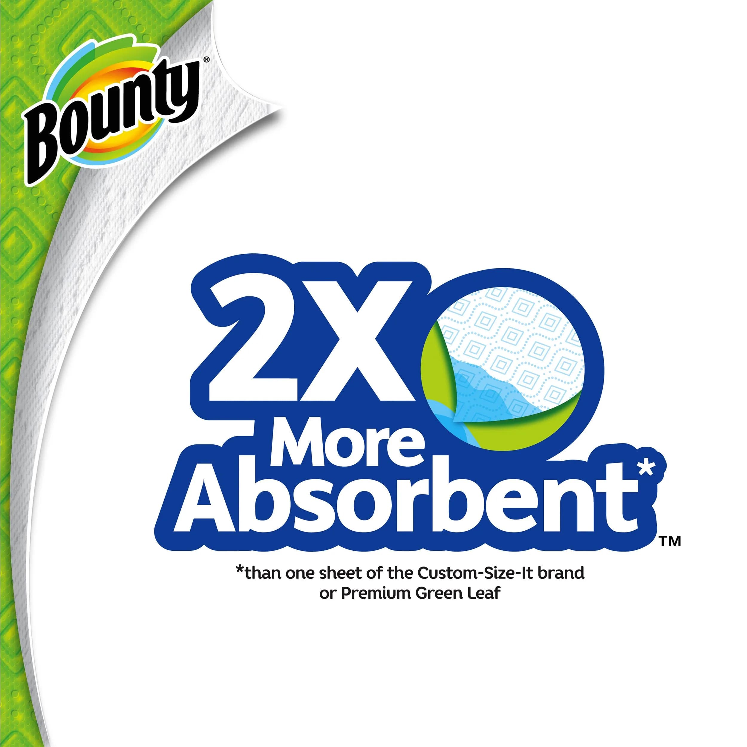 Bounty Select-A-Size Paper Towels, White, Giant Roll, 8 Rolls | 2X More Absorbent - view 6