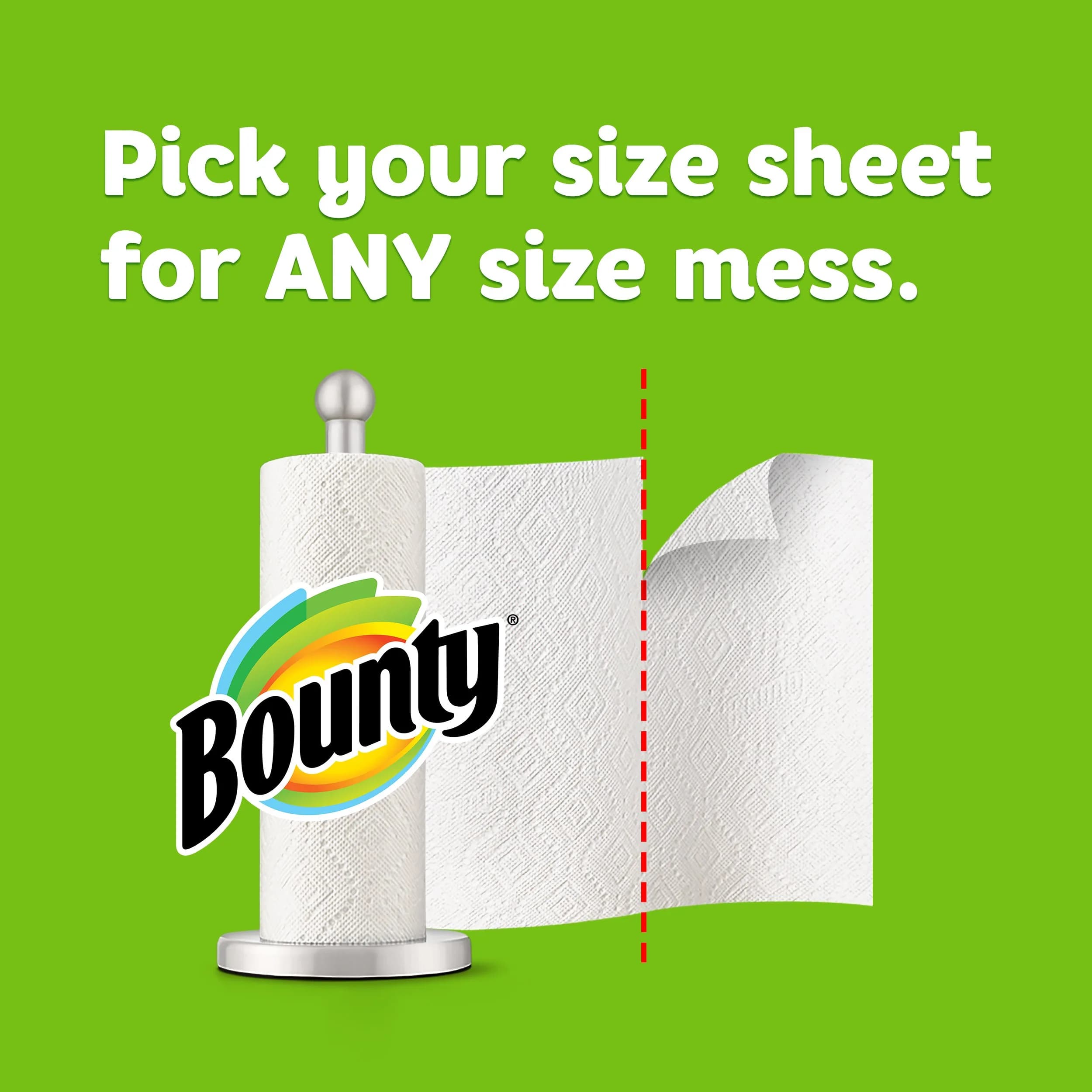 Bounty Select-A-Size Paper Towels, White, Giant Roll, 8 Rolls | 2X More Absorbent - view 7