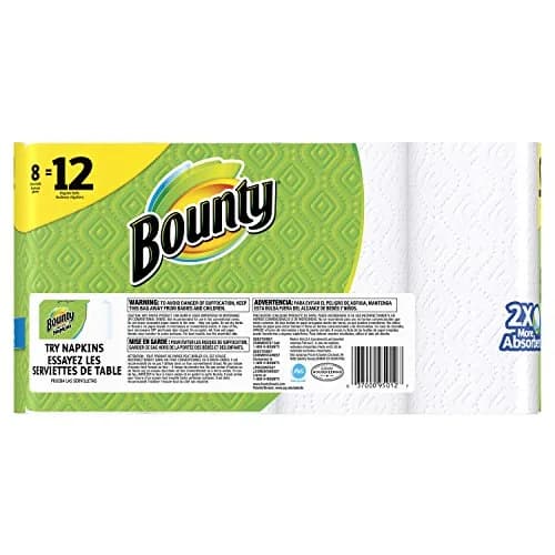 Bounty Select-A-Size Paper Towels, White, Giant Roll, 8 Rolls | 2X More Absorbent thumbnail 2