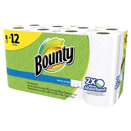 Bounty Select-A-Size Paper Towels, White, Giant Roll, 8 Rolls | 2X More Absorbent thumbnail 3