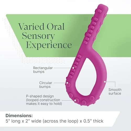 ARK Therapeutic Textured Grabber Sensory Chew XT Firm Lime Green 13cm (5") | Oral Motor Therapy Tool for Autism, ADHD, SPD thumbnail 2