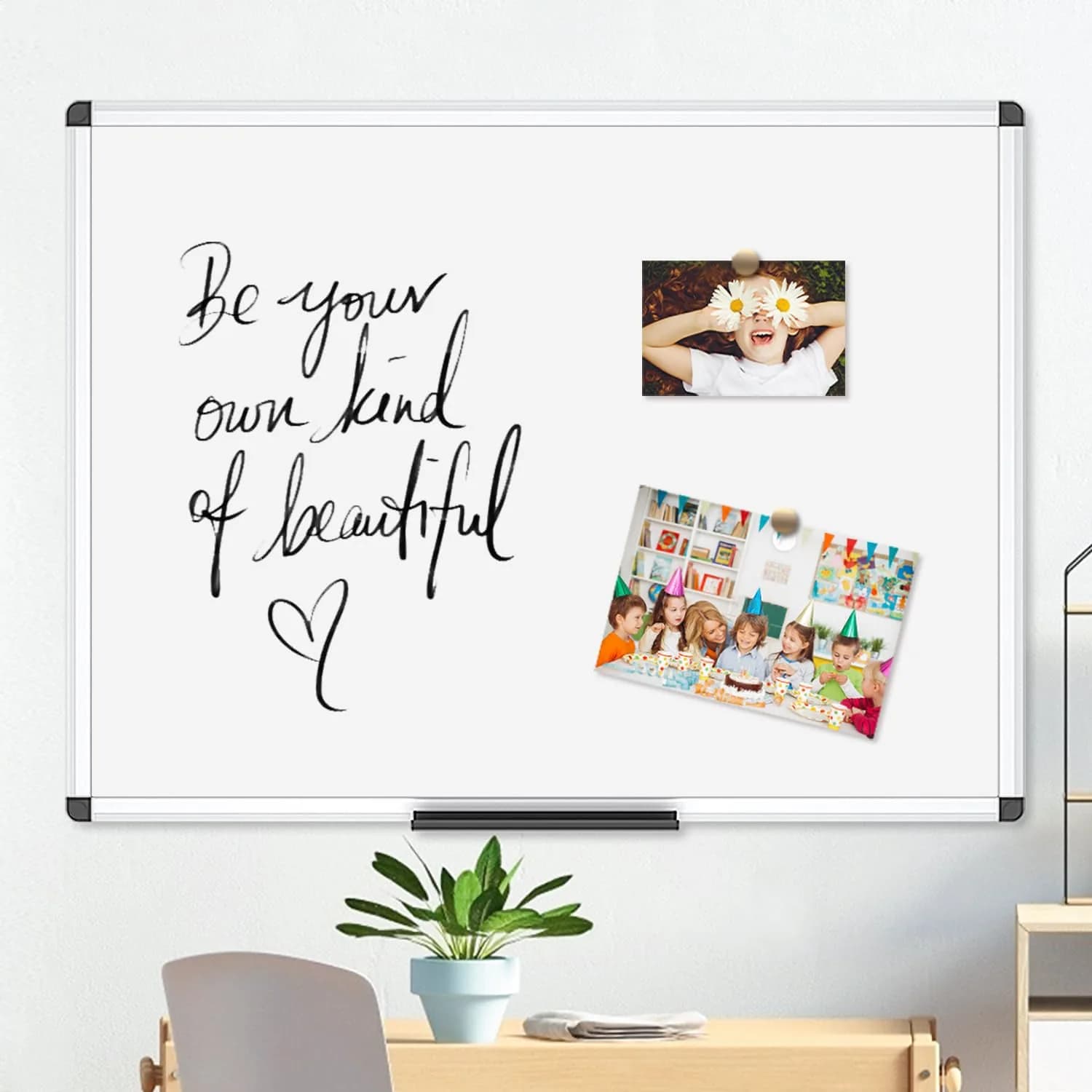 VIZ-PRO Magnetic Dry Erase Whiteboard 24 x 18 Inches - Silver Aluminium Frame for Smooth Writing - view 6