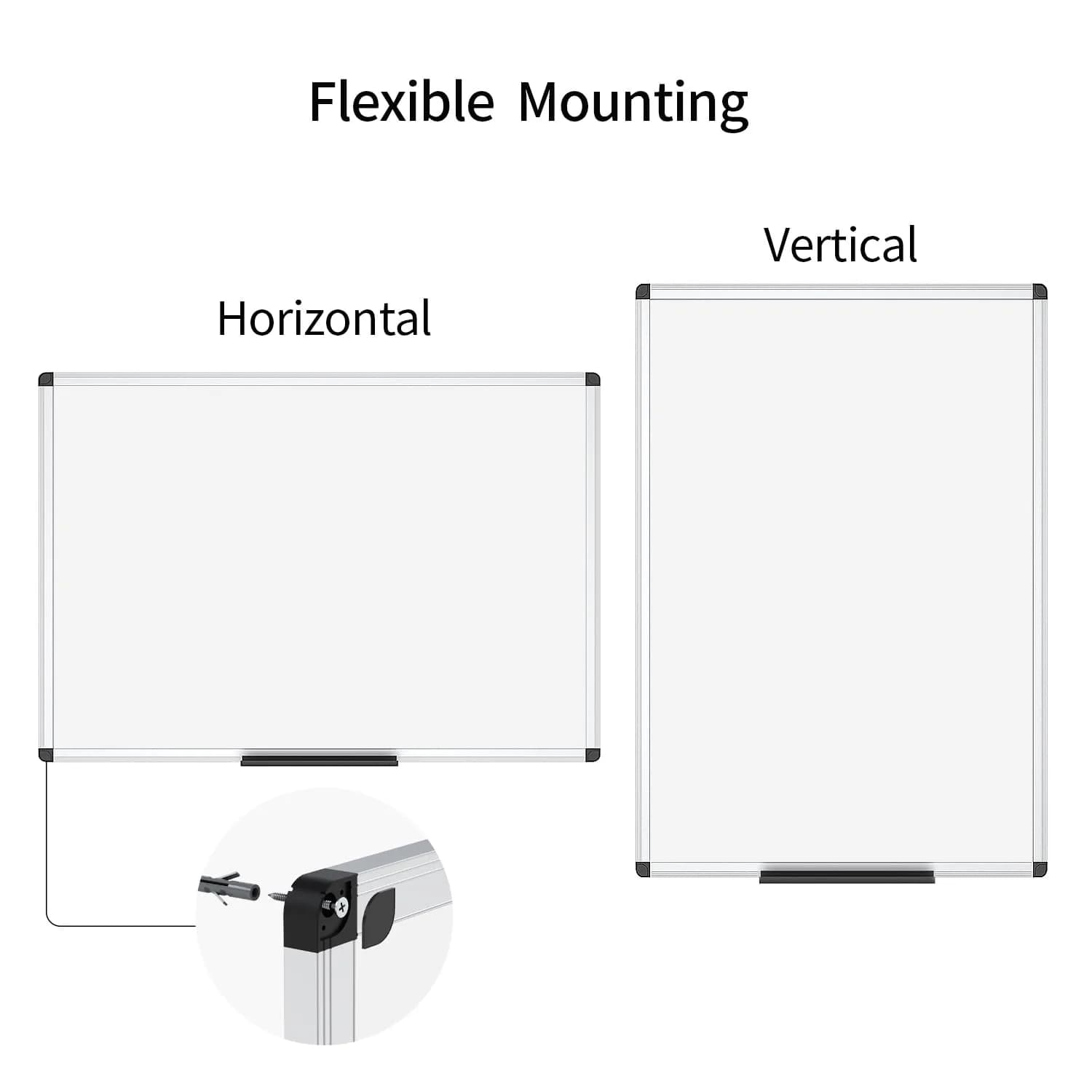 VIZ-PRO Magnetic Dry Erase Whiteboard 24 x 18 Inches - Silver Aluminium Frame for Smooth Writing - view 3