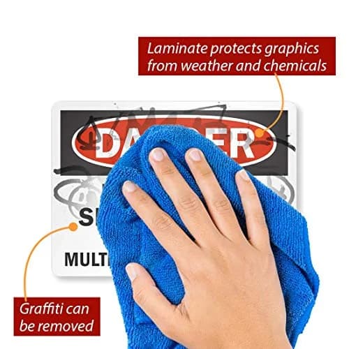 SmartSign Danger: Equipment Has Multiple Power Sources Vinyl Label 5" x 7" | Durable OSHA Sign thumbnail 2