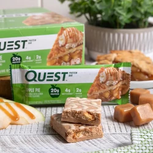Quest Apple Pie Protein Bar 12 Count (2.12oz each) | 20g Protein, 13g Fiber, 2g Sugar thumbnail 4