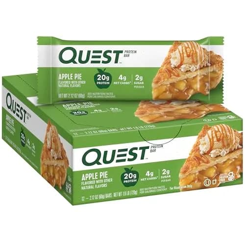 Quest Apple Pie Protein Bar 12 Count (2.12oz each) | 20g Protein, 13g Fiber, 2g Sugar thumbnail 1