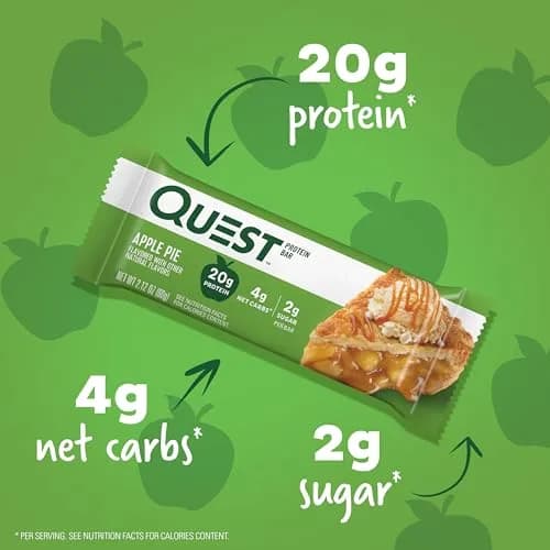 Quest Apple Pie Protein Bar 12 Count (2.12oz each) | 20g Protein, 13g Fiber, 2g Sugar thumbnail 2