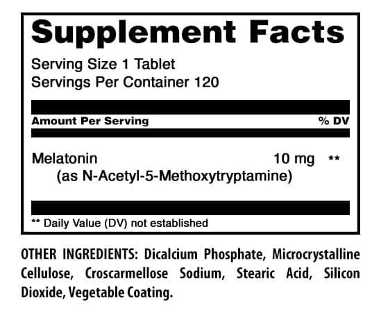 amazing nutrition Melatonin 10 Mg Tablets | Gluten-Free Supplement in USA (120 Count) thumbnail 3
