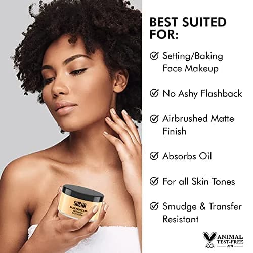 Sacha Buttercup Setting Powder 1.75 oz | Flawless Matte Finish for Medium to Deep Skin thumbnail 3