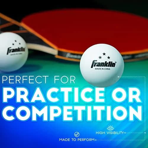 Franklin Sports 3-Star Ping Pong Balls 40mm (6-Pack, White) | Consistent Bounce & Spin for Club Play thumbnail 5