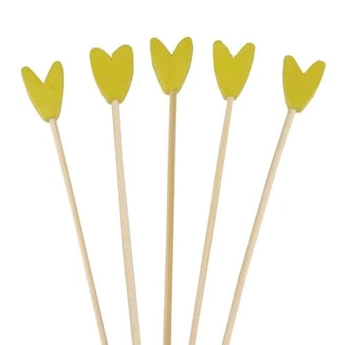BambooMN Premium 5.9" Avocado Tulip Cocktail Picks | Elegant Party Skewers for Events thumbnail 1