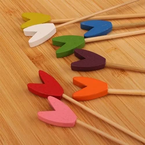 BambooMN Premium 5.9" Avocado Tulip Cocktail Picks | Elegant Party Skewers for Events thumbnail 4