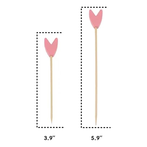 BambooMN Premium 5.9" Avocado Tulip Cocktail Picks | Elegant Party Skewers for Events thumbnail 2