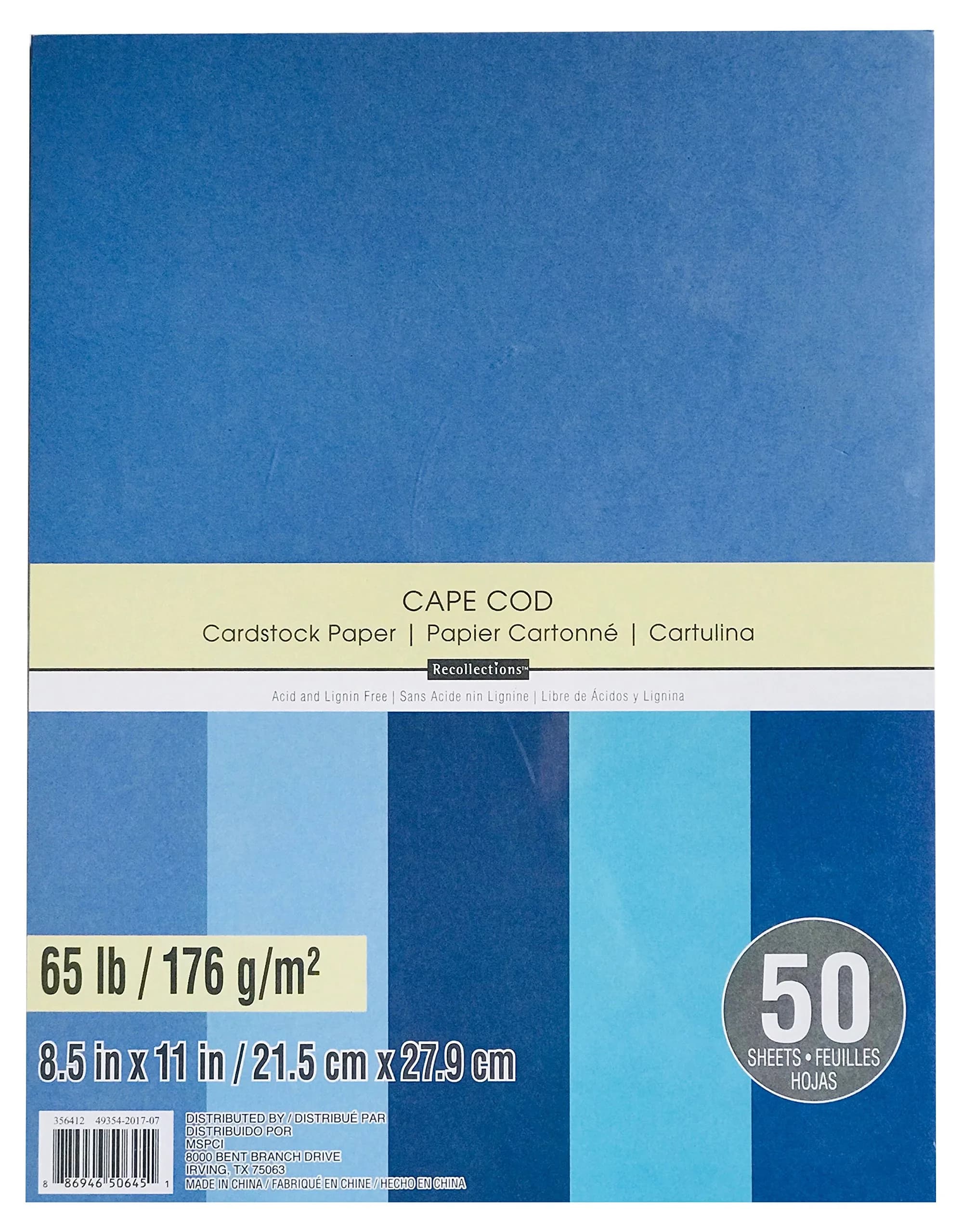 MagicEagle Cardstock Paper, 8 1/2" X 11" | 50 Sheets, 65 lb, Acid Free, Cape Cod Blues - main product image