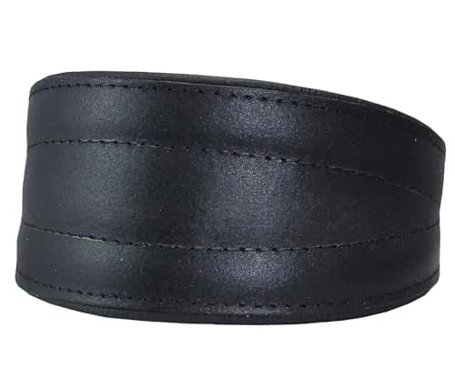 Dogs My Love Real Leather Extra Wide Padded Tapered Dog Collar 16.75"-20" Neck | Durable & Comfortable thumbnail 3