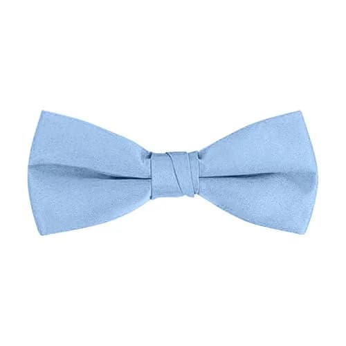 S.H. Churchill & Co. Men's Satin Pre-Tied Tuxedo Bow Tie Light Blue | Adjustable Strap, Classic Style thumbnail 1