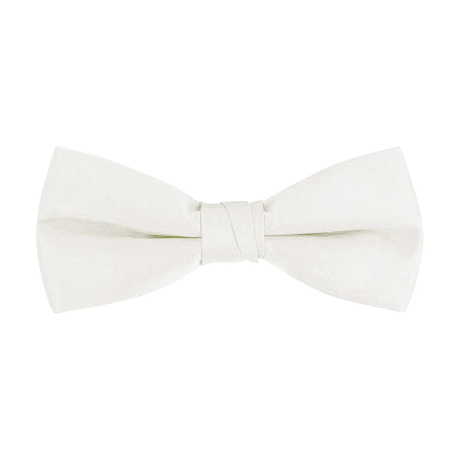 S.H. Churchill & Co. Men's Satin Pre-Tied Tuxedo Bow Tie Light Blue | Adjustable Strap, Classic Style — Ivory