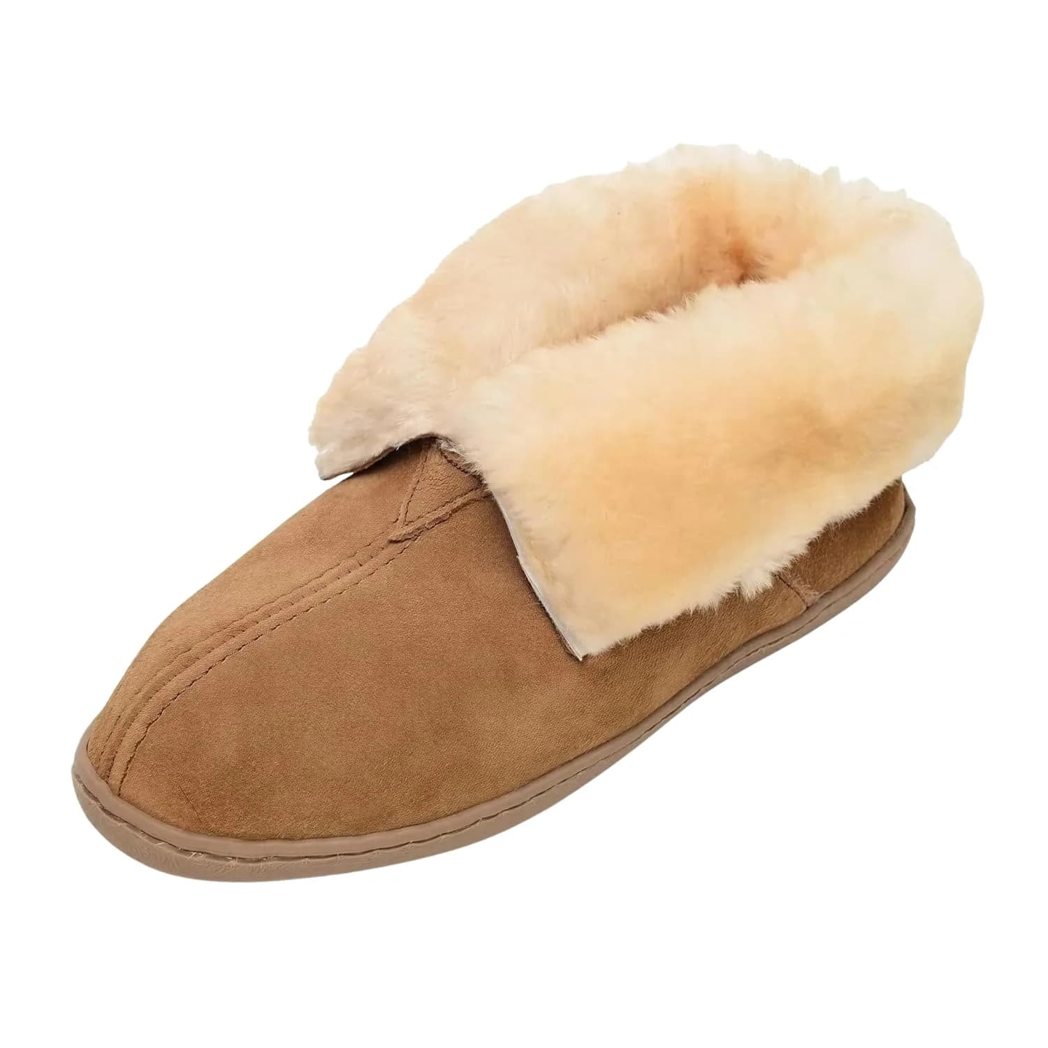 Minnetonka Sheepskin Ankle Boot 8 M US | Luxurious Warmth & Versatility — Golden Tan
