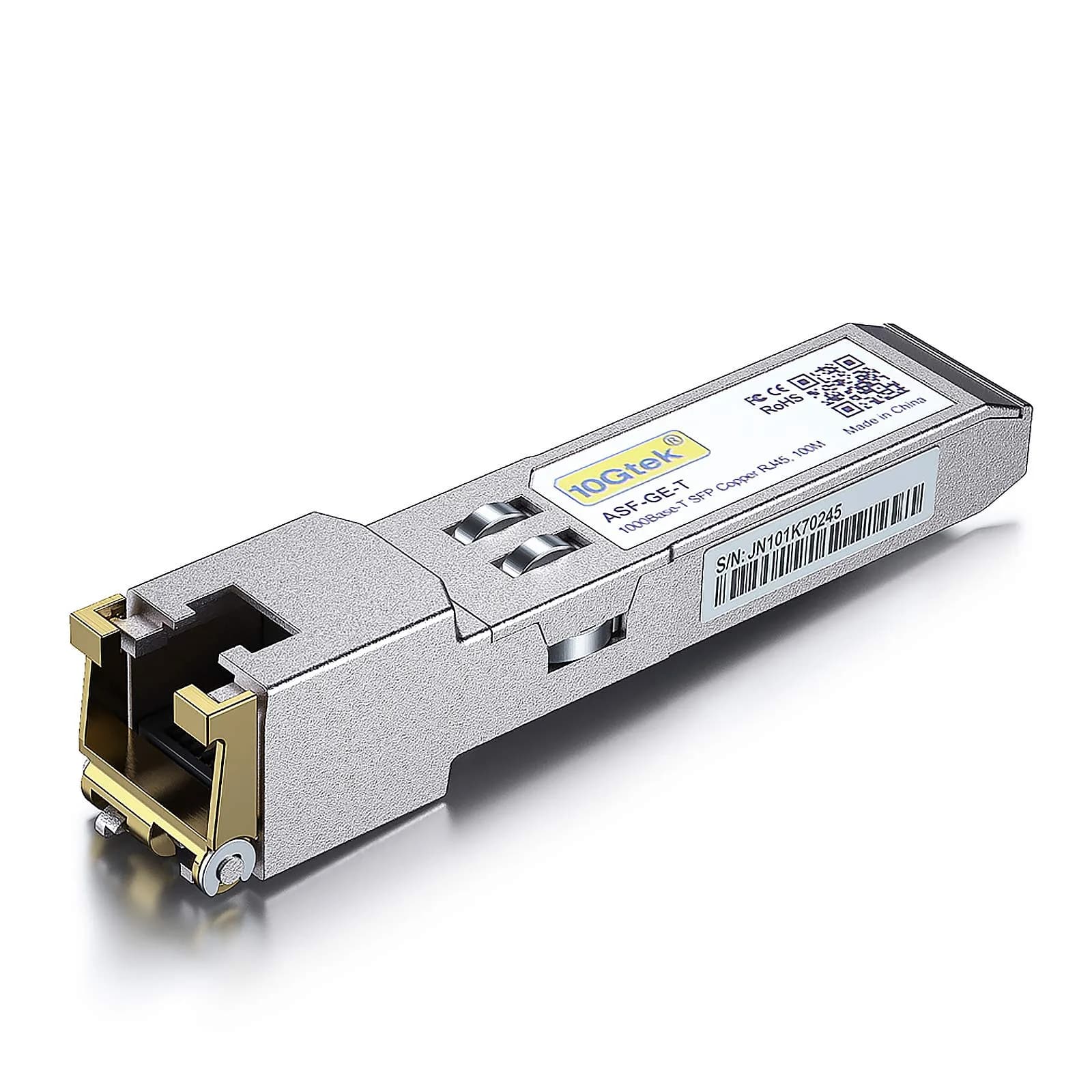 10Gtek 1G-T SFP Copper Module 100m | 1000BASE-T RJ45 Transceiver for Cisco, Ubiquiti, D-Link - main product image