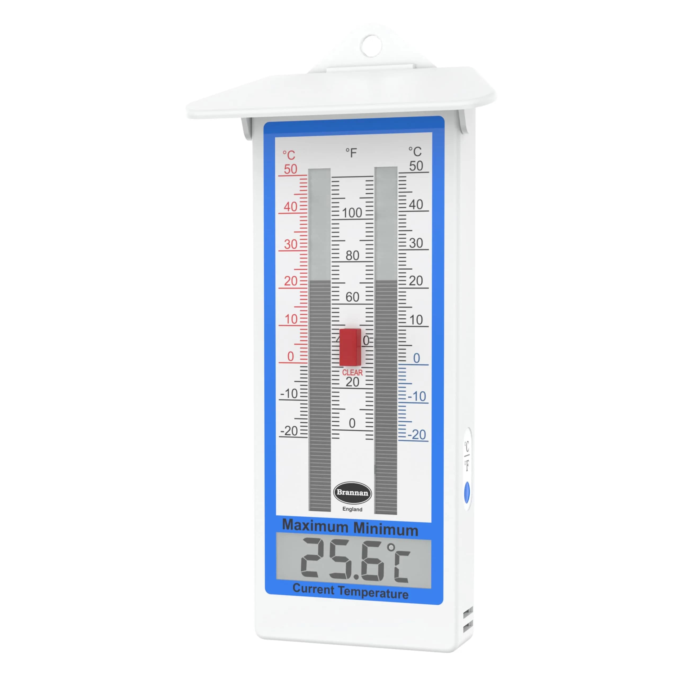 Brannan Digital Greenhouse Thermometer Max Min | 20.3cm x 10cm x 3cm (8in x 4in x 1.2in) - main product image