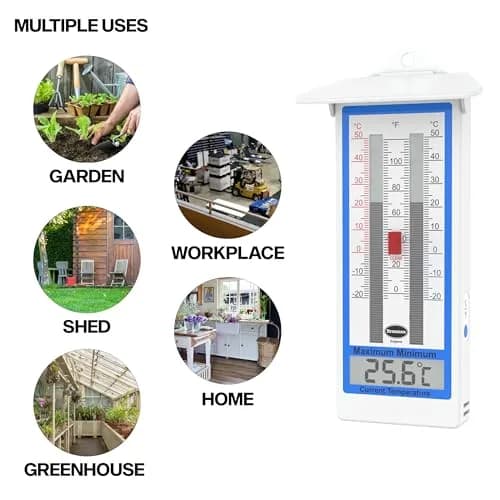 Brannan Digital Greenhouse Thermometer Max Min | 20.3cm x 10cm x 3cm (8in x 4in x 1.2in) thumbnail 6