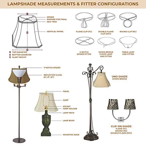 Royal Designs Fancy Square Bell Lamp Shade - Beige - 5 x 12 x 9.75 | Classic design for modern & transitional decor thumbnail 7