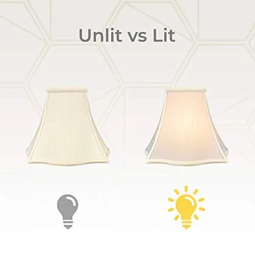 Royal Designs Fancy Square Bell Lamp Shade - Beige - 5 x 12 x 9.75 | Classic design for modern & transitional decor thumbnail 3
