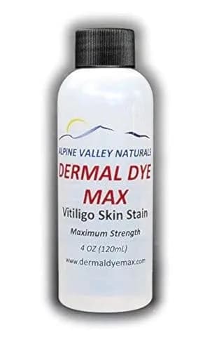 Dermal Dye Max Vitiligo Skin Stain Liquid 120ml (4 Fl Oz) | Waterproof Skin Darkening for Patches thumbnail 1
