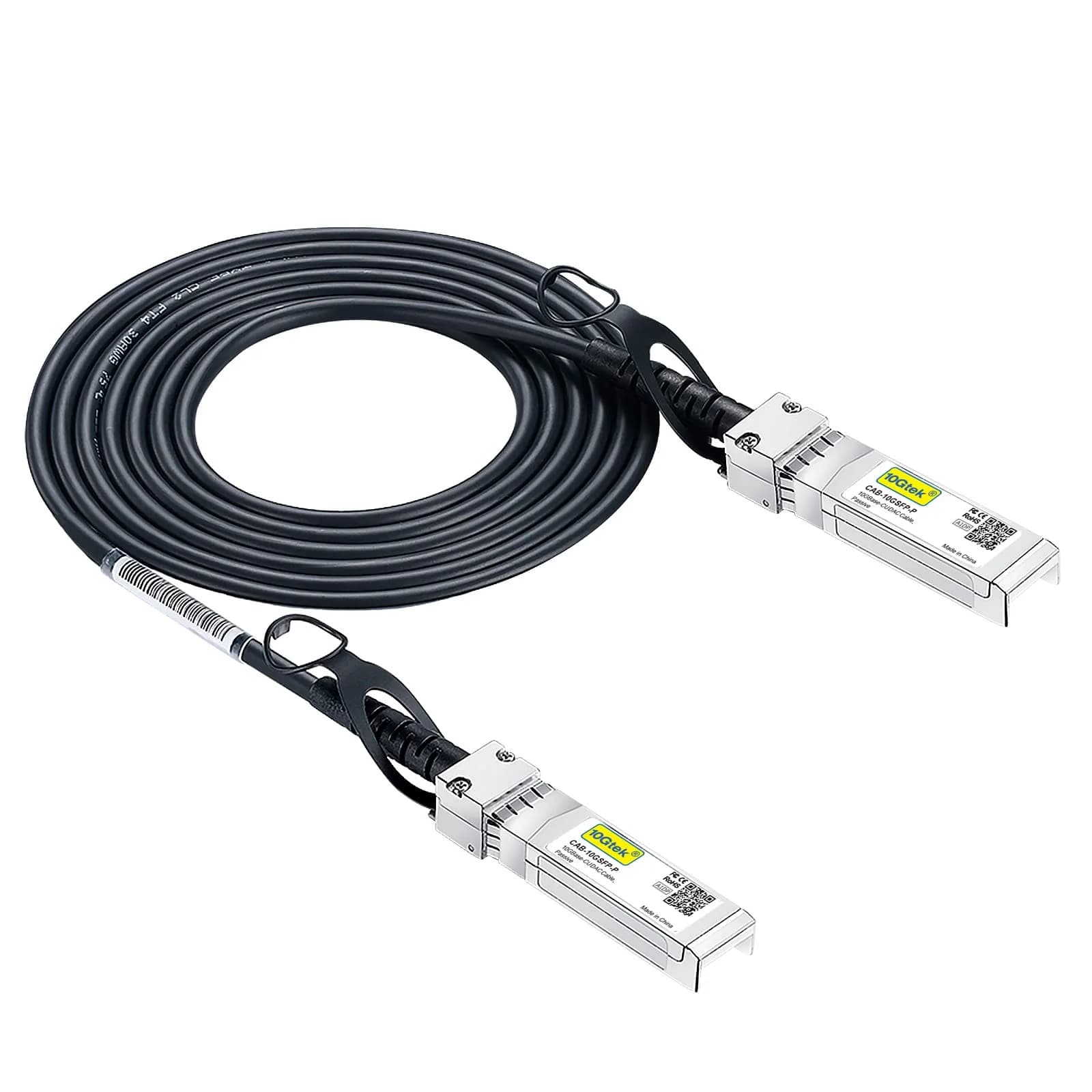 10Gtek SFP+ DAC Twinax Cable 3m (10ft) | 10Gbps Passive Direct Attach Copper Cable for Cisco, Ubiquiti, Meraki — x1 / 10G SFP+ / 2m