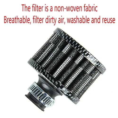 ESUPPORT Universal 12mm Mini Cone Cold Air Intake Filter | Turbo Vent Breather for Car thumbnail 4
